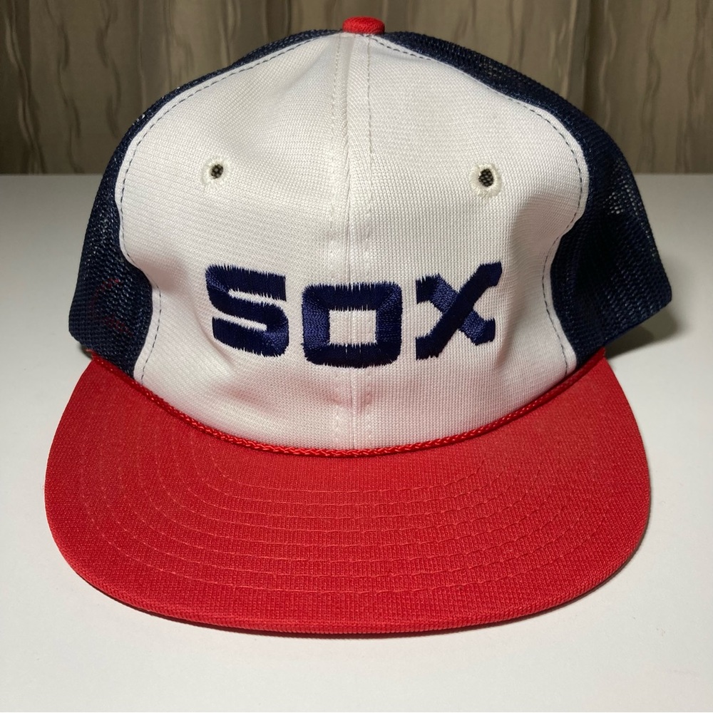 White Sox RARE Vtg Twins Chicago Trucker Mesh Snapback Hat NOS Old Logo WOW!